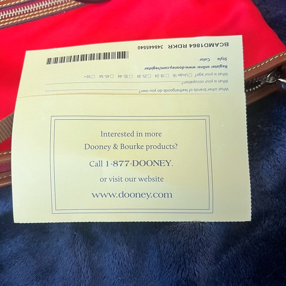 Dooney and Bourke Flapover Crossbody Red New with Tags - Picture 4 of 10